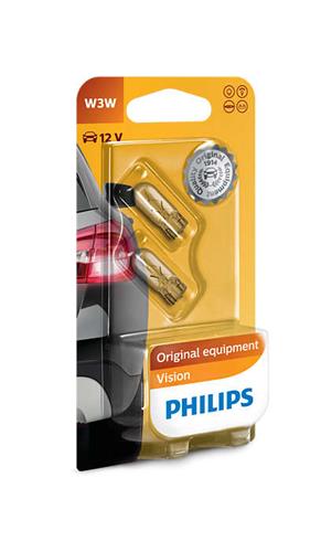 Philips lamp 12v 3w wedge base (u)