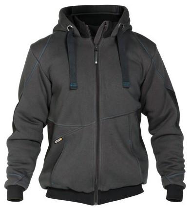 DASSY sweatshirt jas pulse antraciet/zwart l