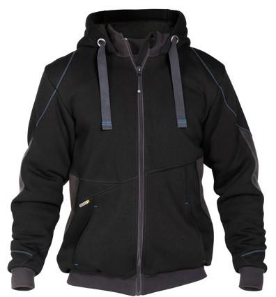 DASSY sweatshirt jas pulse zwart/antraciet l