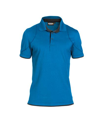 DASSY polo orbital azuurblauw/grijs m
