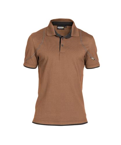 DASSY polo orbital bruin/grijs s
