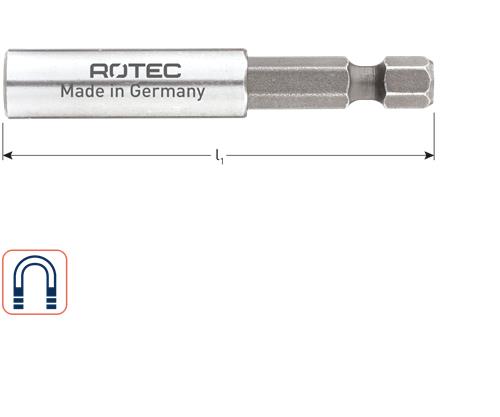 Rotec Bithouder magneet e6.3x60mm