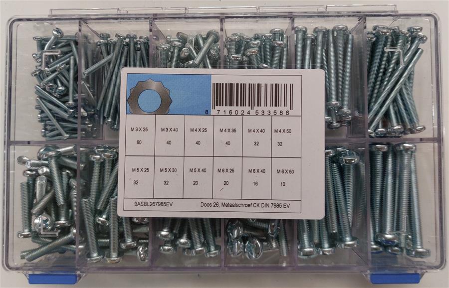 assortiment metaalschroef D7985 elvz