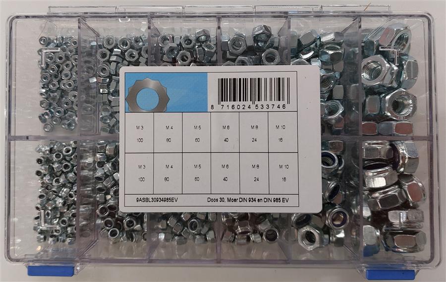 assortiment moeren D934+D985 elvz