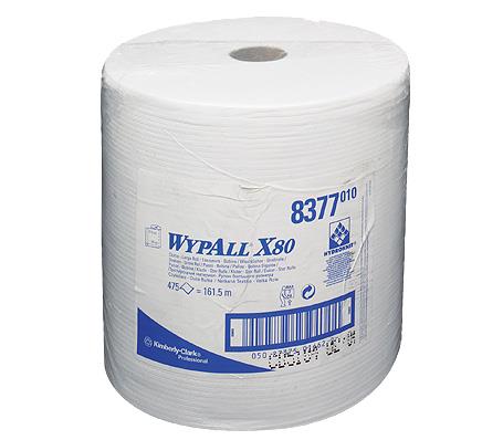 Wypall Poetsdoek x80 wit 300mm rol groot