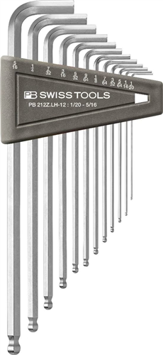 PB Swiss Tools Pb inbussleutelset lang+kogelkop/inch afbeelding