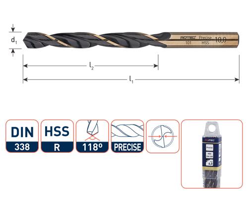 Rotec Spiraalboor hss precise 8.1mm