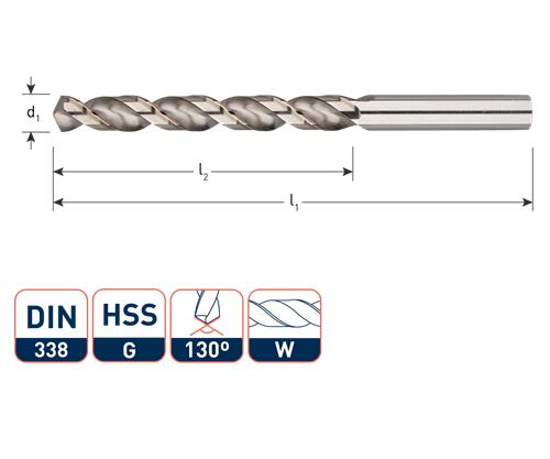 Rotec Spiraalboor din338 alu 8.0