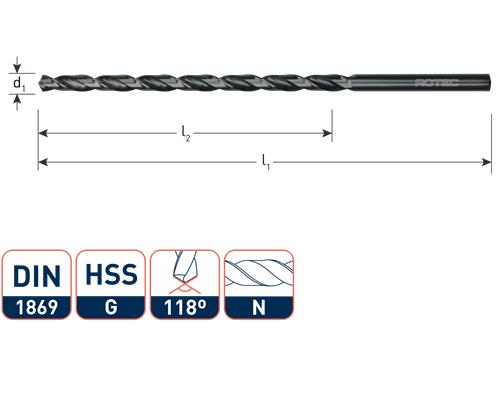 Rotec Spiraalboor extra lang 10.0x340/235