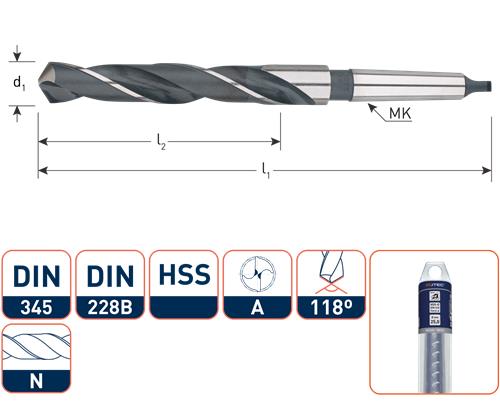 Rotec Mc boor din345 18.0mm