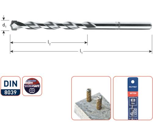 Rotec Betonboor 16.0mm