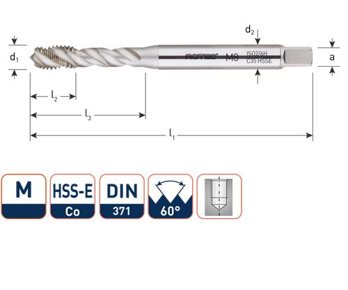 Rotec Machinetap din371 m5 blind