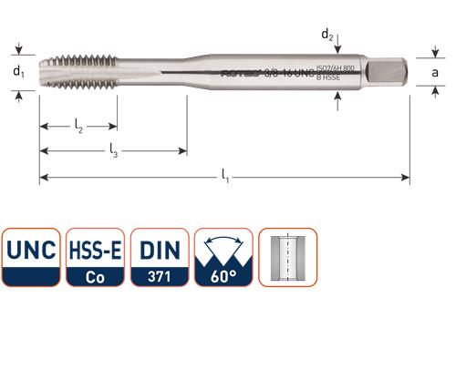 Rotec Machinetap 1/2 unc din376