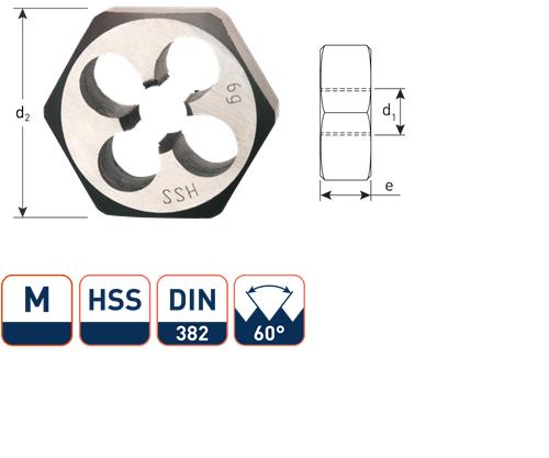 Rotec Zeskant snijmoer m4 din382 hss