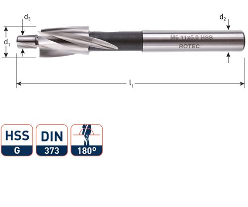 Rotec Kopverzinkfrees m8 15/9