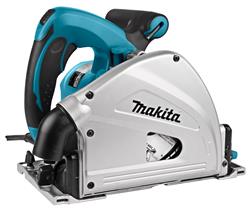 Makita invalcirkelzaagmachine+zaag+ 2x geleiderail 165mm 230V
