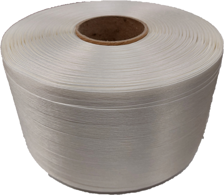 Poly band 19mm wit 600mtr. - Verpakkingsmaterialen - Techno Brabant